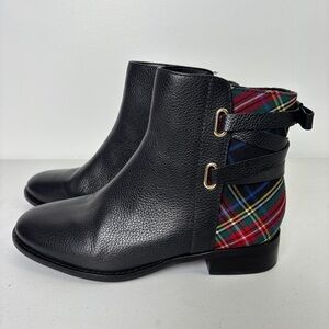 Talbots Black and Plaid Women's Ankle Boots